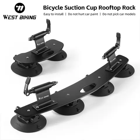 WEST BIKING Bike Rack Vacuum Suction Roof-Top Bike Car Racks Quick Install Bicycle Roof Sucker For Car MTB Road Bike Accessories