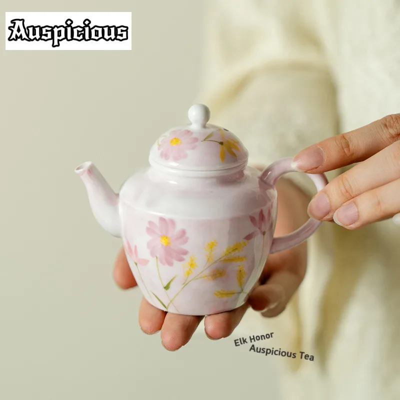

135 мл ручная роспись цветов чайник креативный чайник для заварки чая горшок бытовой чайник для заваривания чая с шариковым отверстием украшение для чайной церемонии