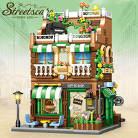 Coffee Shop Building Blocks Architecture Model Boys Toy City Series Architectural Building Blocks Kids Toy Girls Toy