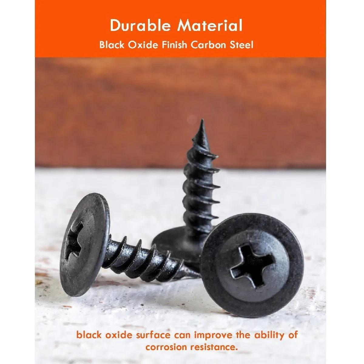 360PCS Self Tapping Black Phillips Head Step Carbon Steel Screws 9 Sizes Assortment Cross Border Hot
