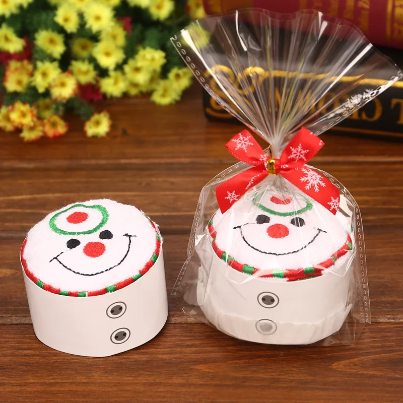 Toalla de mano suave de Navidad, toalla absorbente de microfibra con forma de pastel de Papá Noel, toalla facial para lavado a mano de Año Nuevo, regalos de navidad peibang, 2 uds.