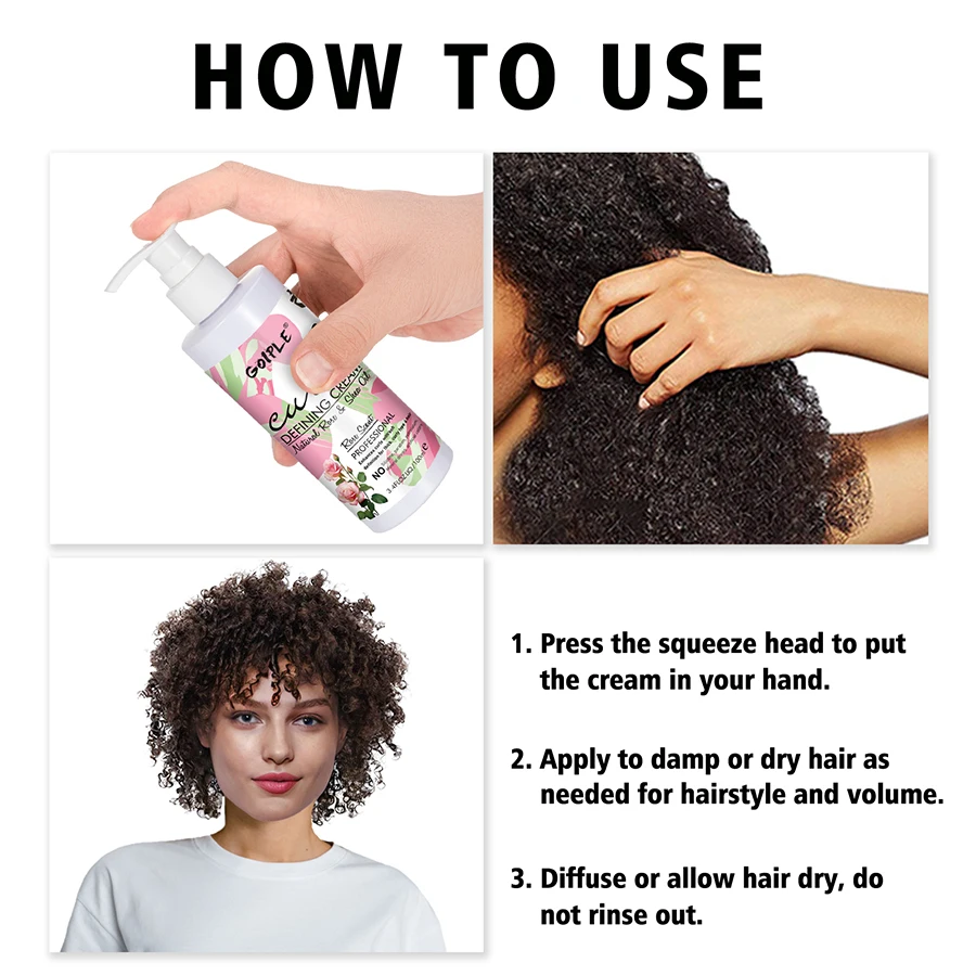 Goiple 100ml Curly Defining Cream for Volumizing Hair Styling Conditioner Repair Beauty Health Products Curl Enhance  Cream