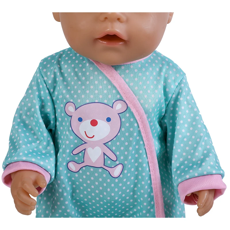 43cm Doll Clothes Rompers Suit for 17 18 Inch Dolls Cute Outfits for Baby Born Doll for Cartoon American Girl Doll Accessories