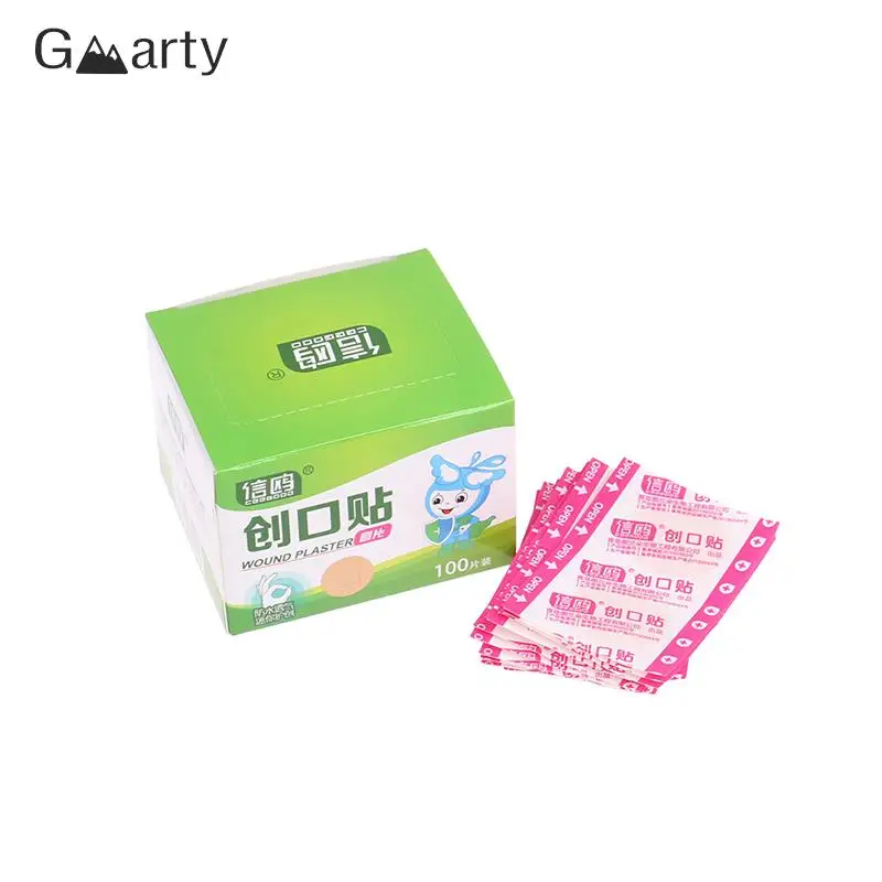 100pcs/box Round Wound Plaster Band Aid Vaccinum Syringe Injection Orifice Hole Patch Waterproof Adhesive Bandages