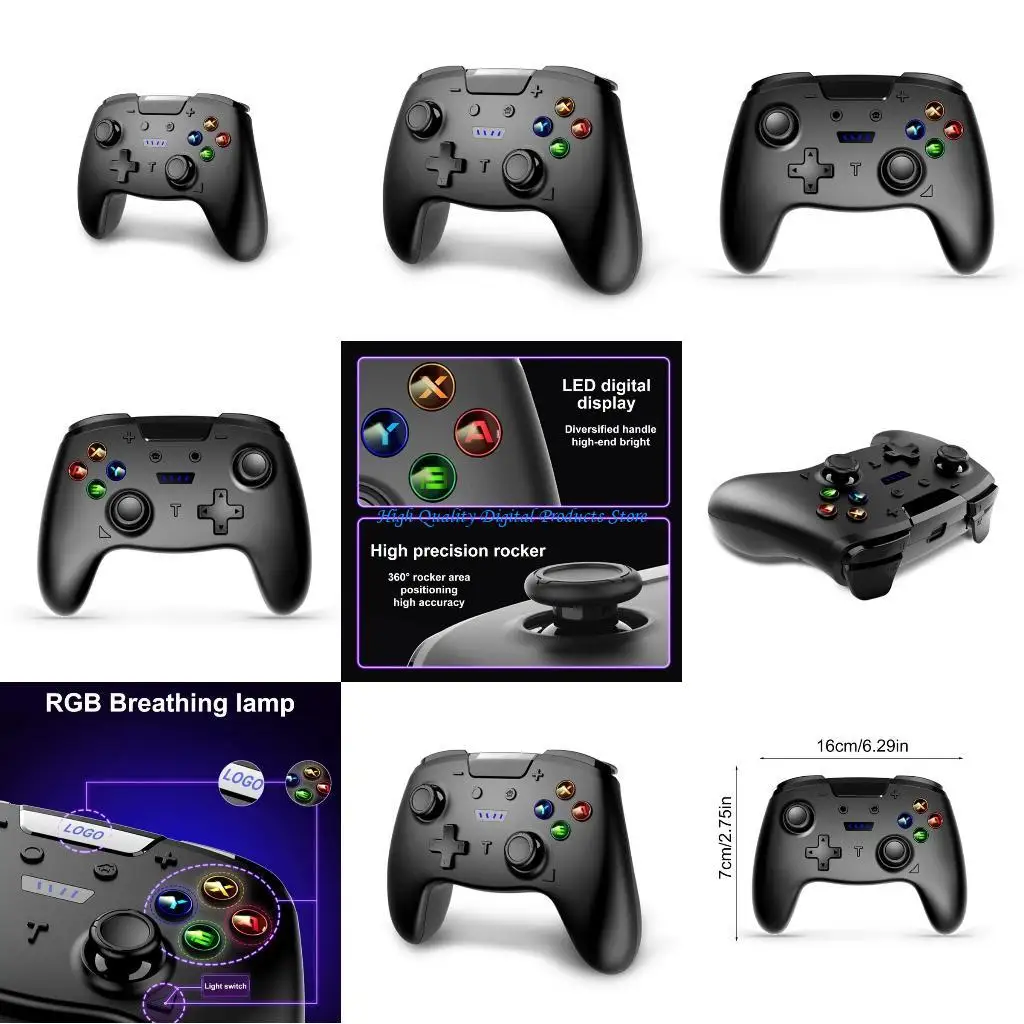 

U2JE Turbocharged Game Controllers Plastic Wireless Gamepad for TV Phone PC Gaming