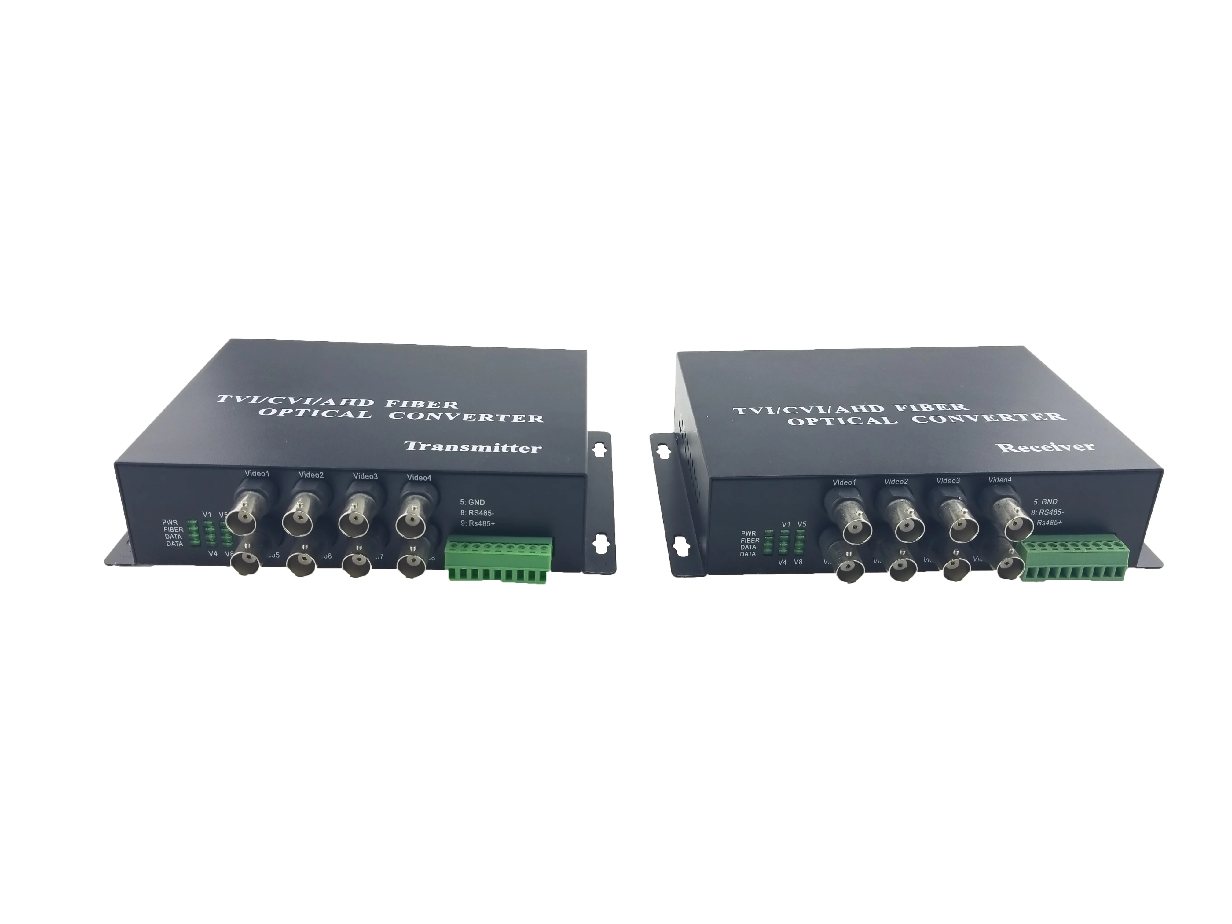 1080P HD-CVI/AVI/AHD ビデオコンバーター 8 チャンネル光ファイバービデオコンバーター