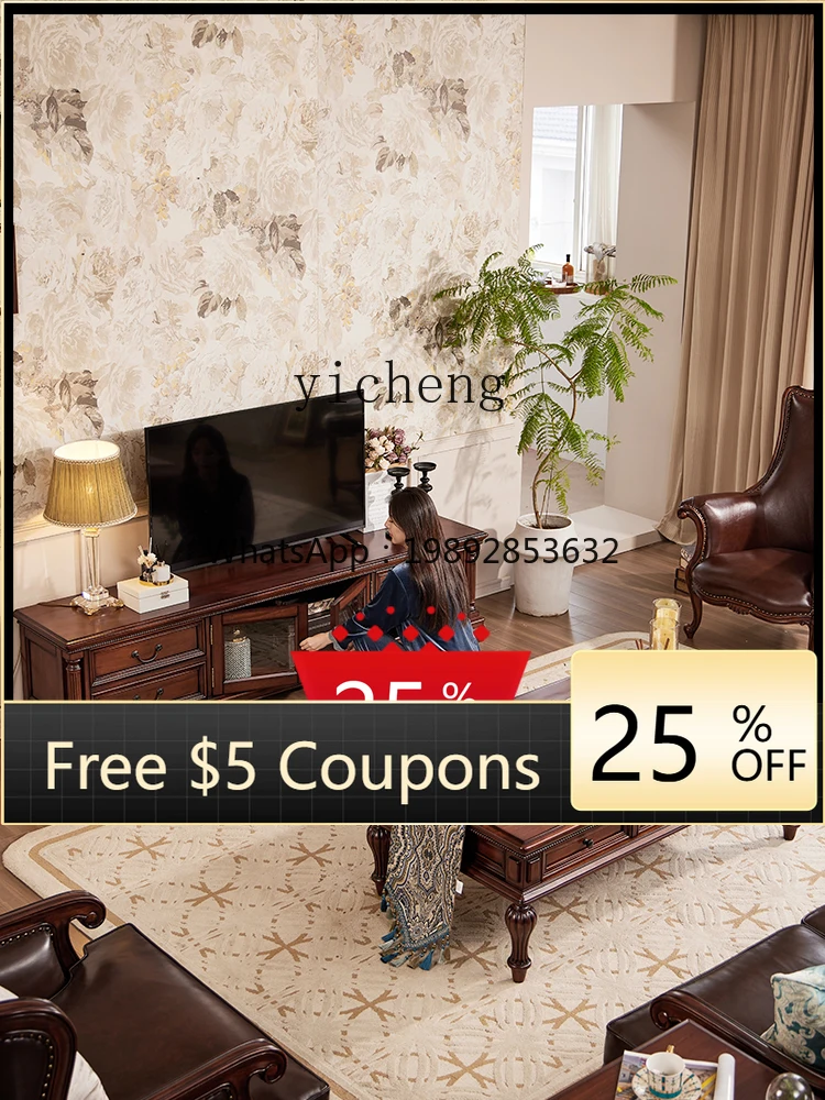 

AA living room simple retro audition cabinet American neoclassical all-solid wood TV cabinet