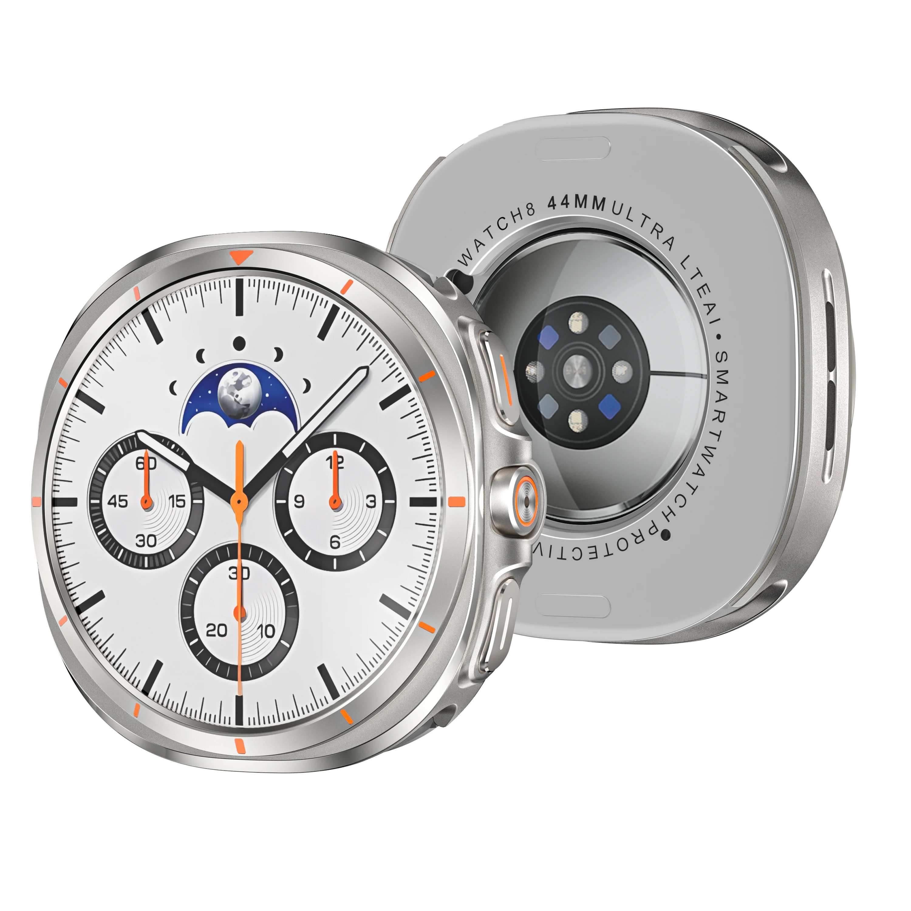 Robustes Gehäuse, kompatibel mit Samsung Galaxy Watch 8 40 mm 44 mm, mit rückseitiger Abdeckung, Metallstoßstange, ultradünne, stoßfeste Schutzhülle – Detail 10