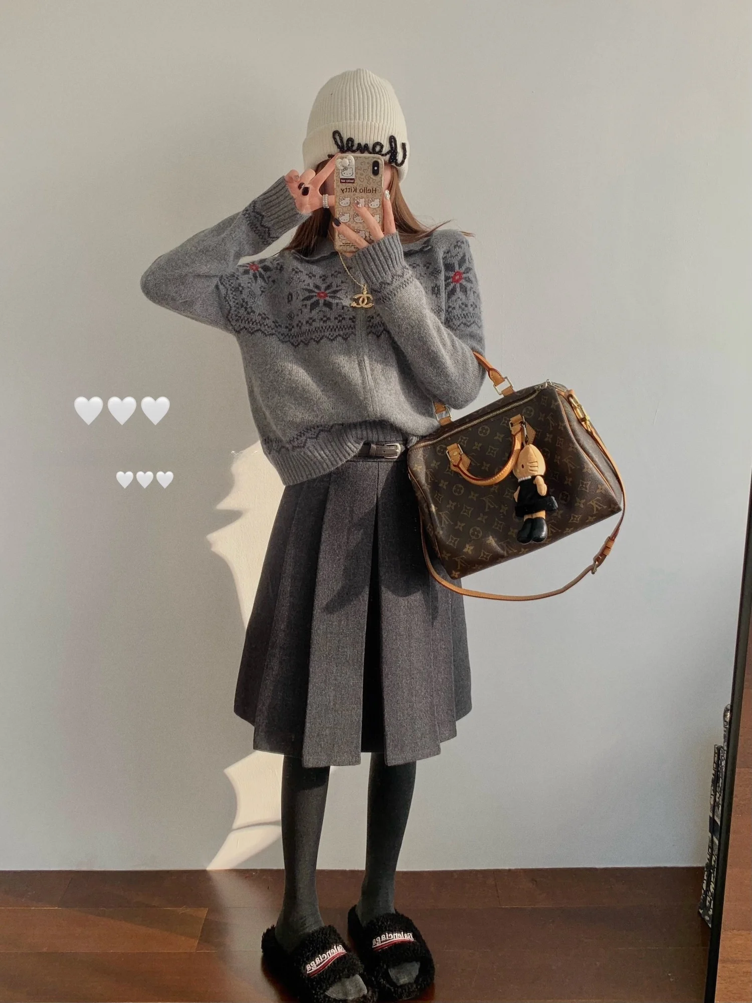 

Linzi ey Woolen f Skirt Thiened High Waist Pleated Mid-length Winter A-line Skirt Women's Casual Faion High Waist