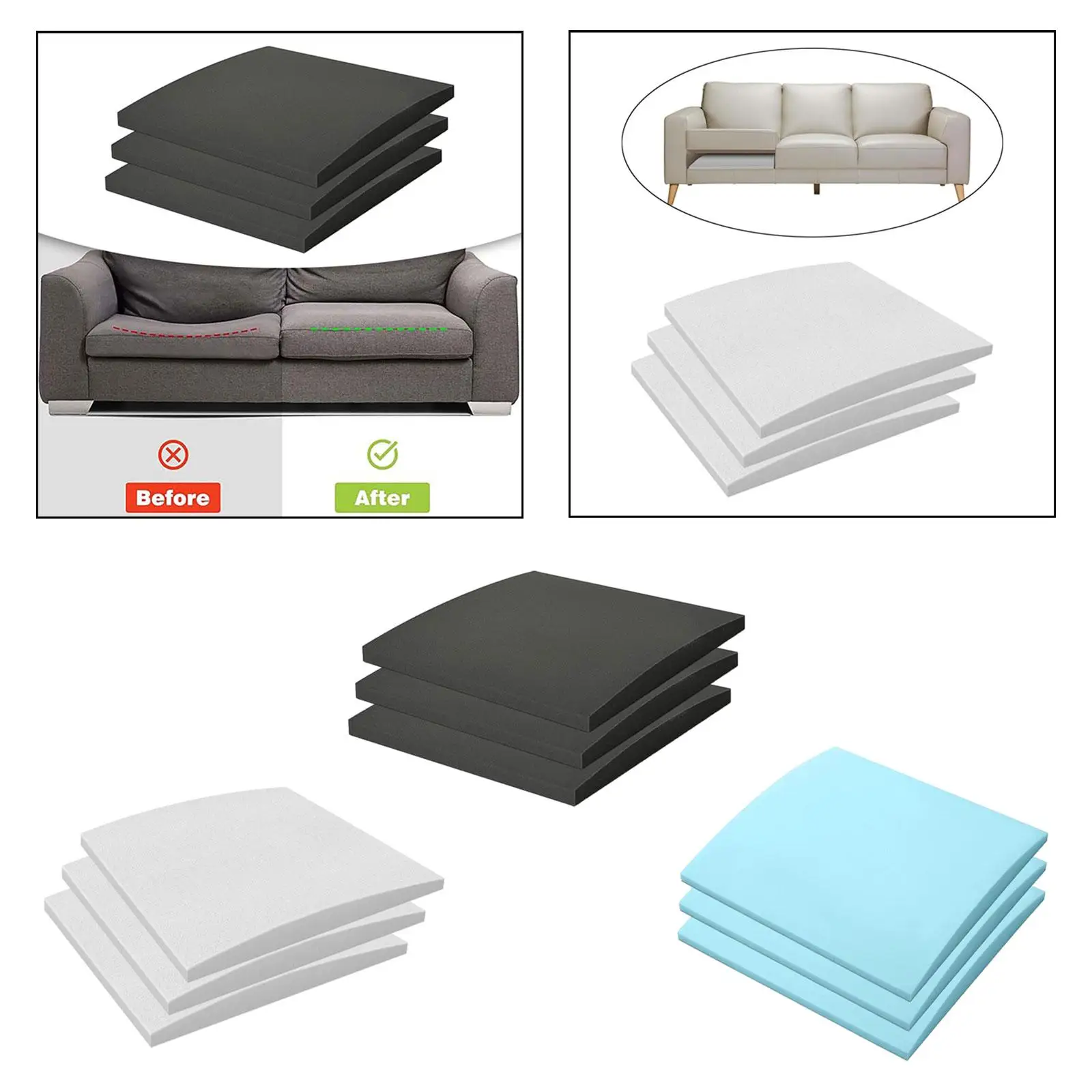 3 Pieces Couch Cush… - image