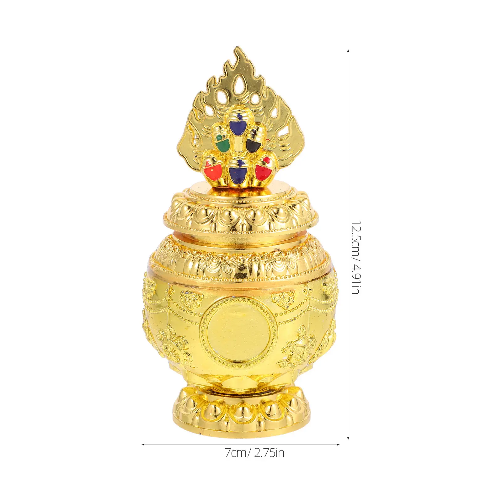 Portable Water Bottle Decorative Jars with Lids Alloy Adornment Shape view 6