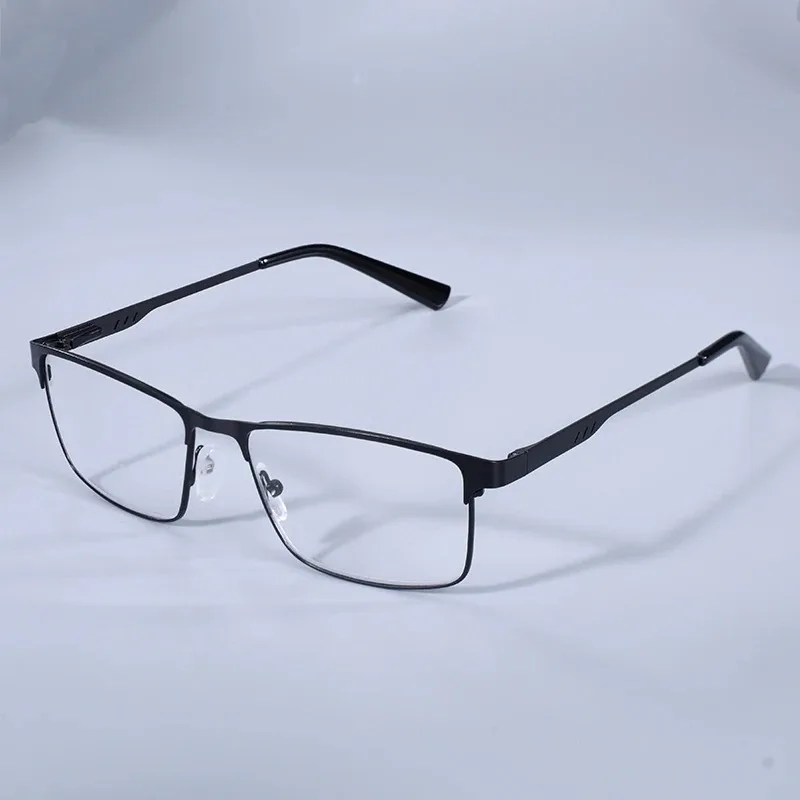 +0,75 1,25 1,5 1,75 2,0 2,25 2,75 Anti-Blaulicht Herrenbrille Quadratischer Metallrahmen Große Lesebrille Presbyopie-Brille Gafas Lectura – Detail 3
