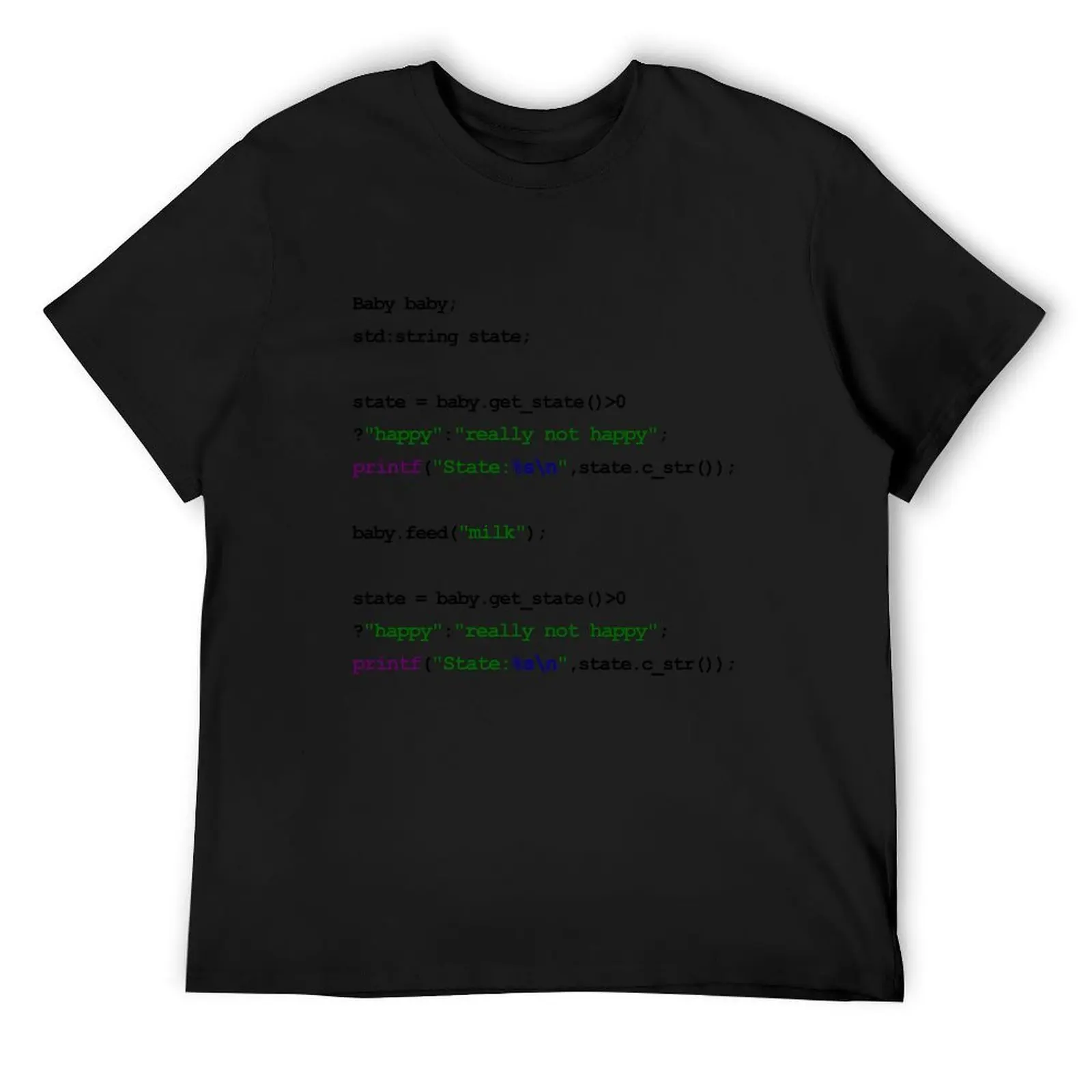 

C++ Code New Baby - Baby Feed T-Shirt graphic t shirt vintage anime shirt tops Men's t-shirts