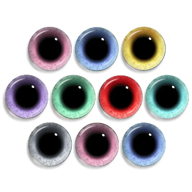 10pcs/bag 14mm Colorful Eyes Chips Suitable for Blythe Doll Glass Cabochons DIY Accessories Bulk Items Wholesale