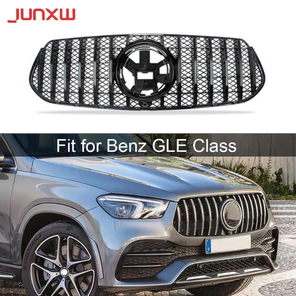 

ABS Black Sliver Car Front Grill Grille for Mercedes Benz GLE Class W167 GLE 350 450 GLE 53 AMG Sport SUV 2020+ Body Kit Styling