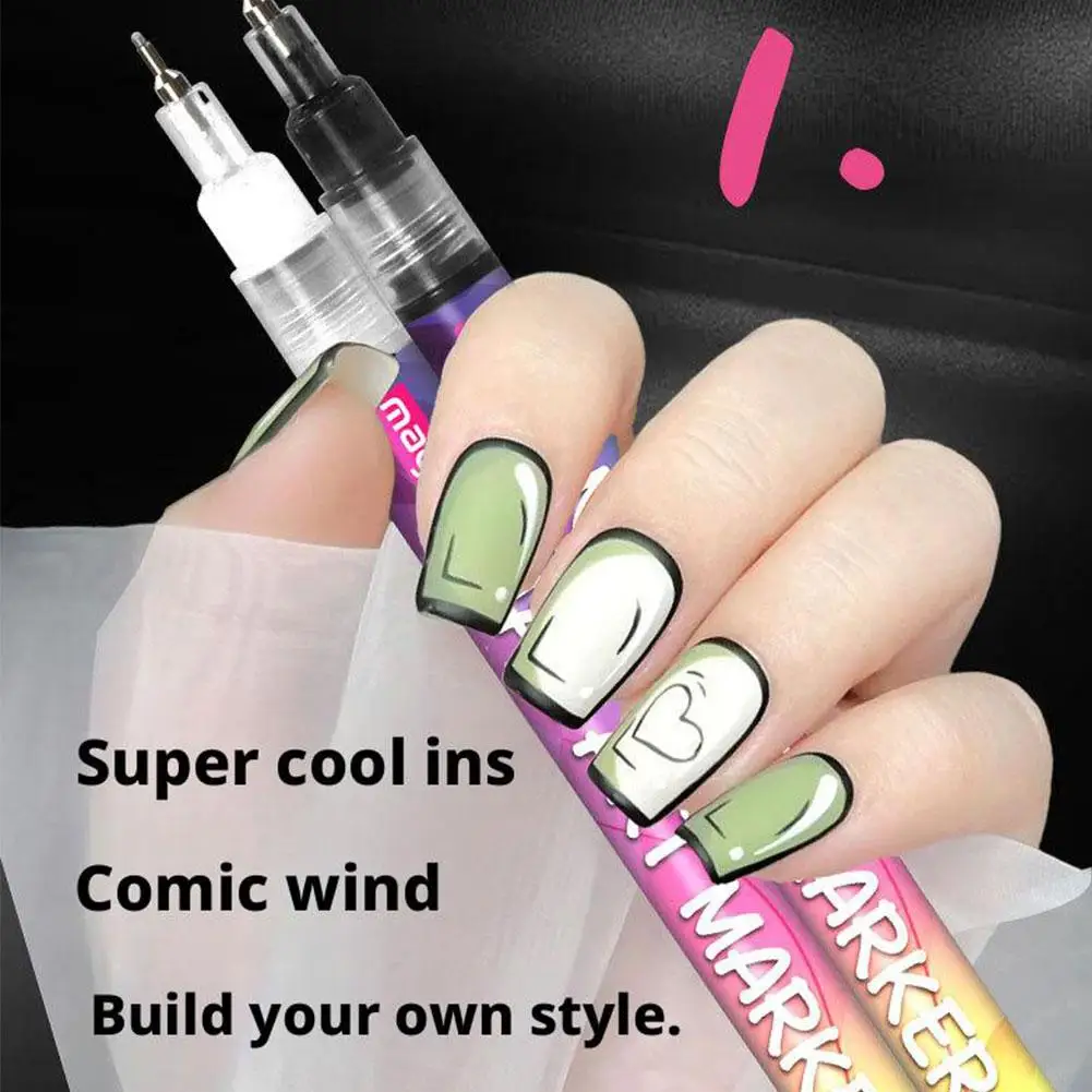 Nail Art Tekenpen Graffiti Nagelverfpen Waterdicht Trekken Liner DIY 3D Abstracte Lijn Nail Art Beauty Tool Manicure