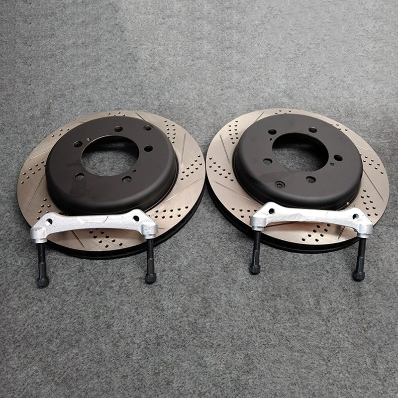 Factory Customize Drilled Brake Disc Rotor Kits with Bracket for Goft Gti Mk6 Honda Civic Fd2