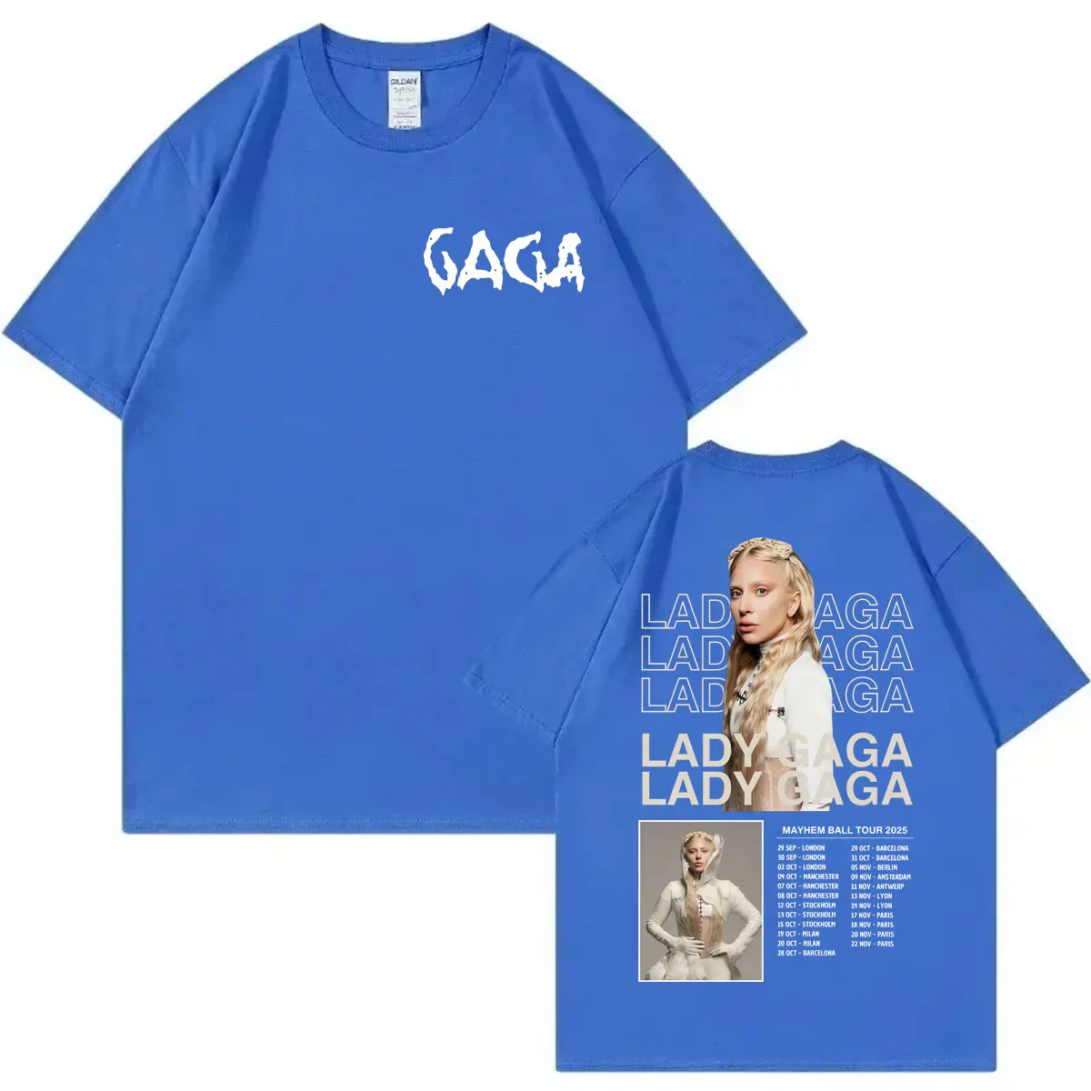 Singer Lady Gaga Graphic T Shirts Men's Women's Clothing Fashion Y2k Aesthetic T-shirt Summer Casual Loose Short Sleeve T-shirts