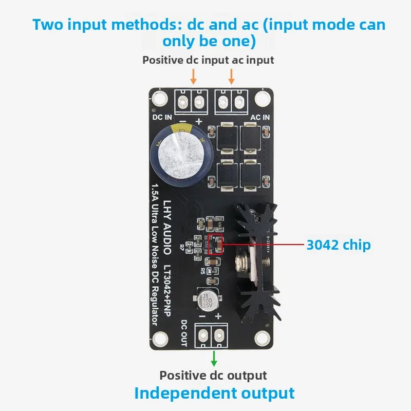 LT3042 Regulated Low Noise High Precision Linear Positive Voltage DC Power Supply Upgrade DAC