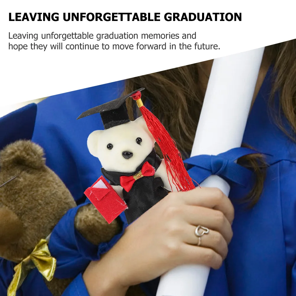 

8 Pcs Graduation Season Bear Flower Mini Doctor Congrats Stuffed Present