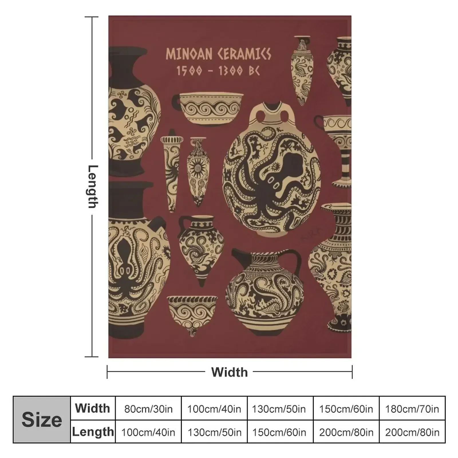 Late Minoan Ceramics Throw Blanket Sofa Throw blankets ands Luxury Plaid Decoratives Flannel Blankets