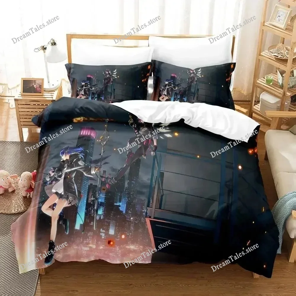 

3D Printed Anime Arknights Bedding Set Boys Girls Twin Queen Size Duvet Cover Pillowcase Bed Kids Adult Home Textileextile369