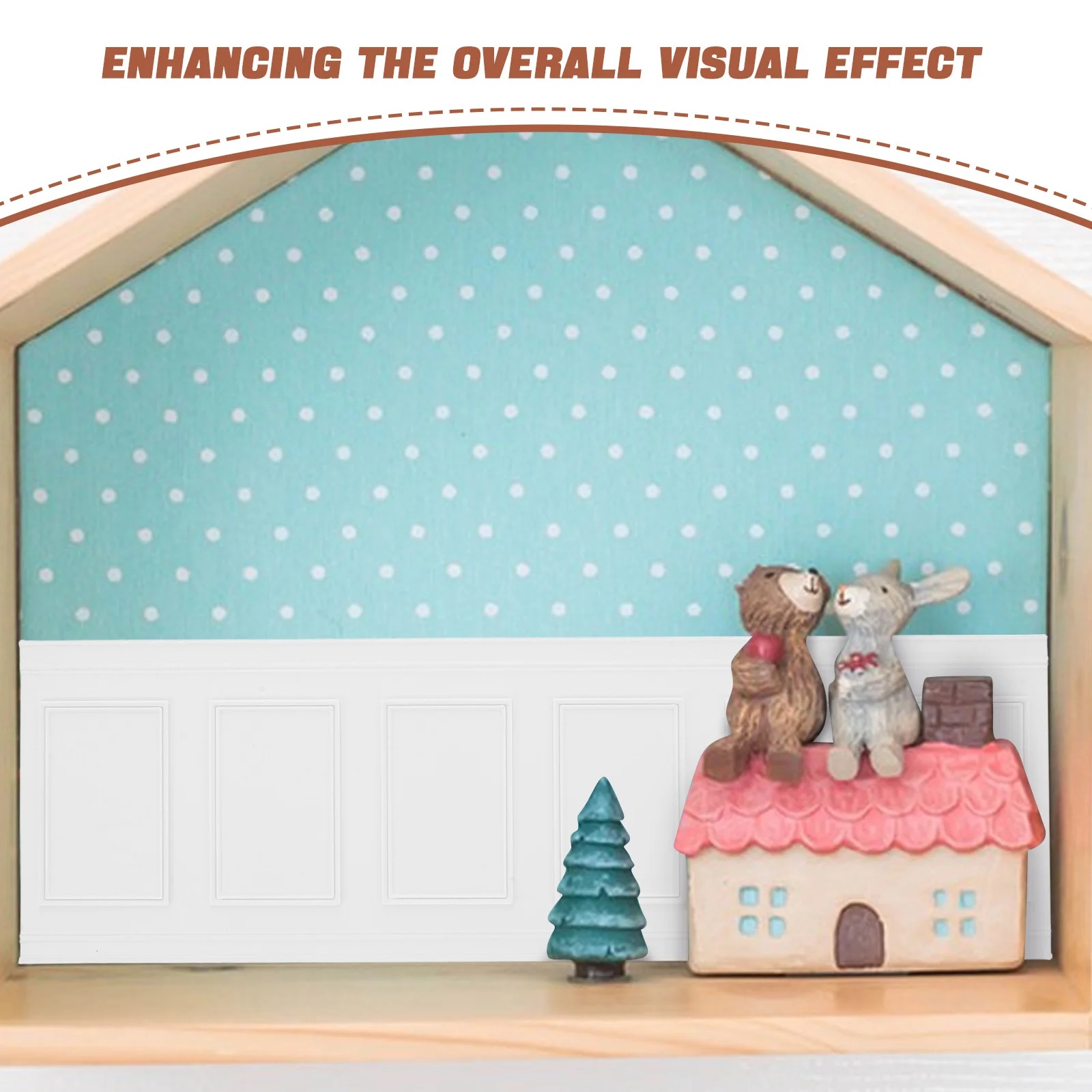 لوحة ذاتية اللصق لتقليم وصب الحرف اليدوية لموضوعات حديثة ذات لمسة نهائية صغيرة على الحائط #2