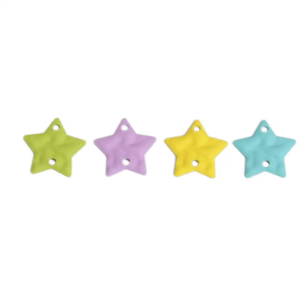 DoreenBeads Fashion Zinc Based Alloy Connectors Star Skyblue Colorful Jewelry DIY Findings Accessories Charms 16 x 15mm, 10 PCs