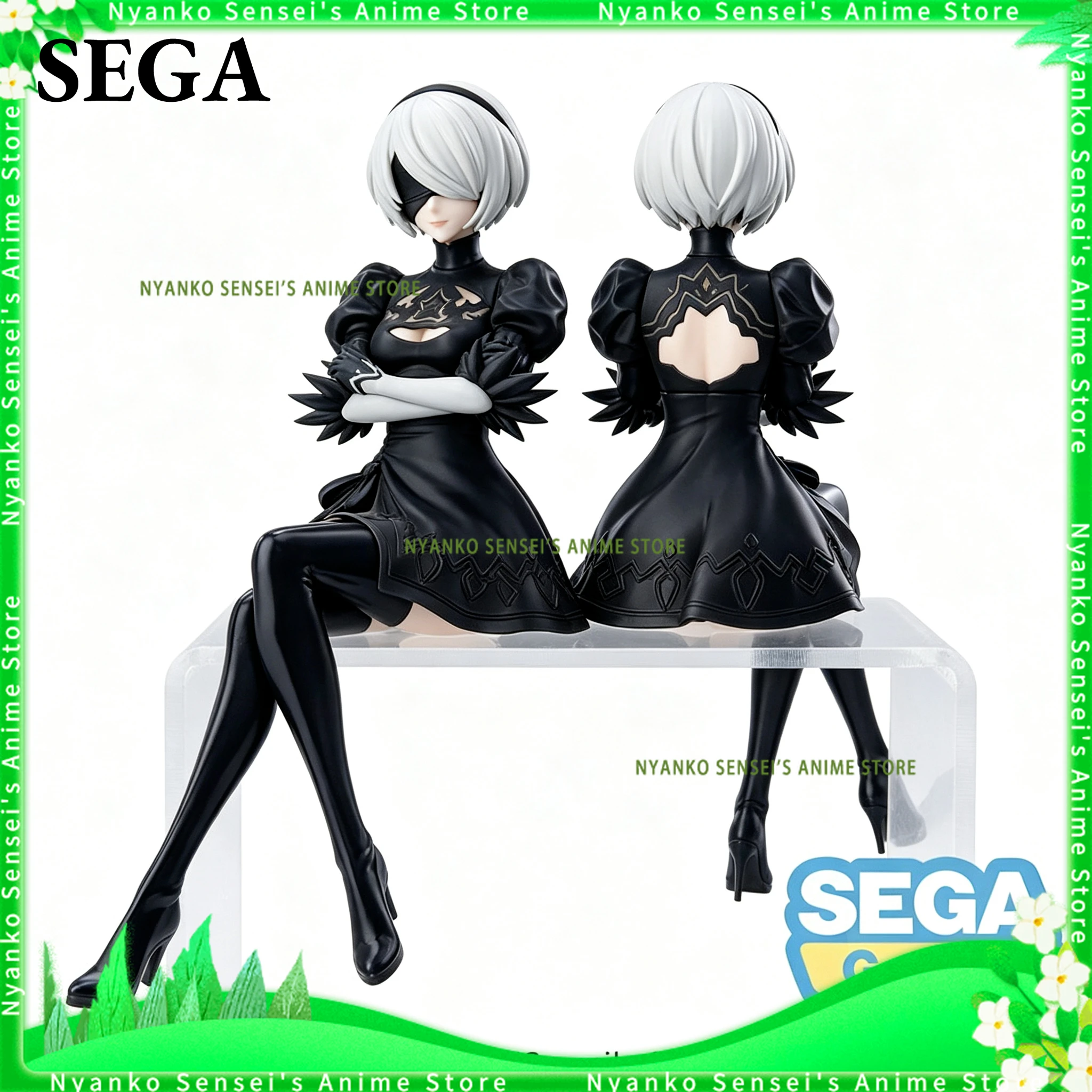 

In Stock SEGA NieR: Automata Ver1.1a YoRHa No.2 Type B 2B Premium Perching Figure 13cm PVC Desktop Collectible Anime Toy Model