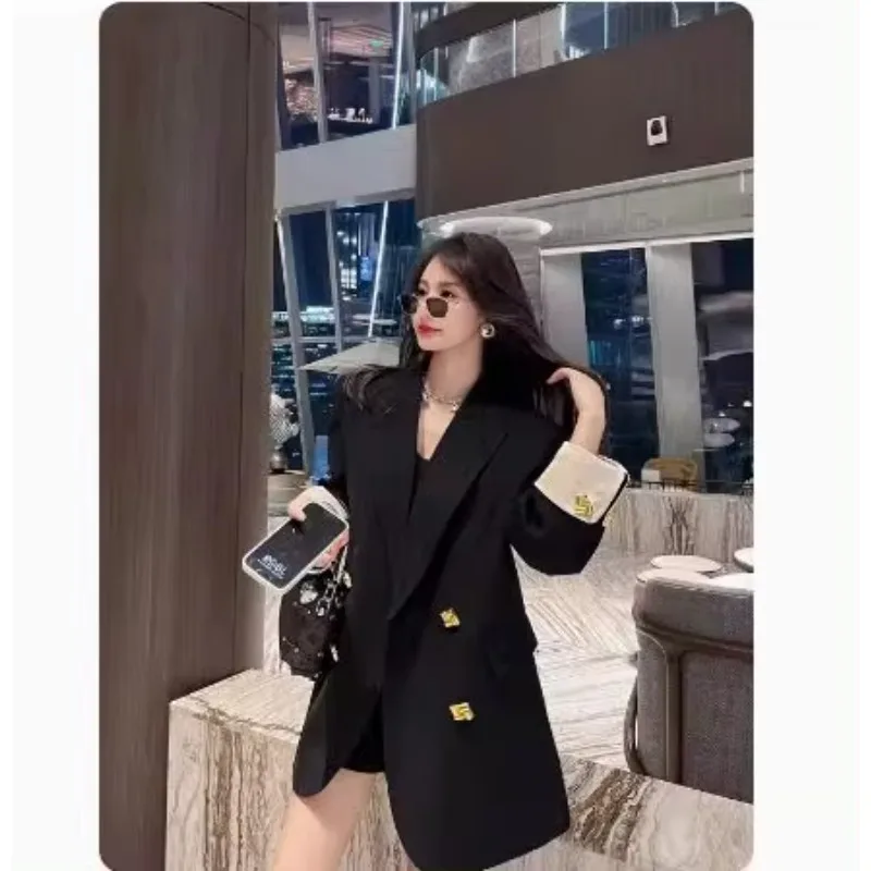 Insozkdg Temperament Suit Jacket Women 2024 Spring Autumn Korean Version Loose Top Trendy Design Niche Suit Jackets Trendy New