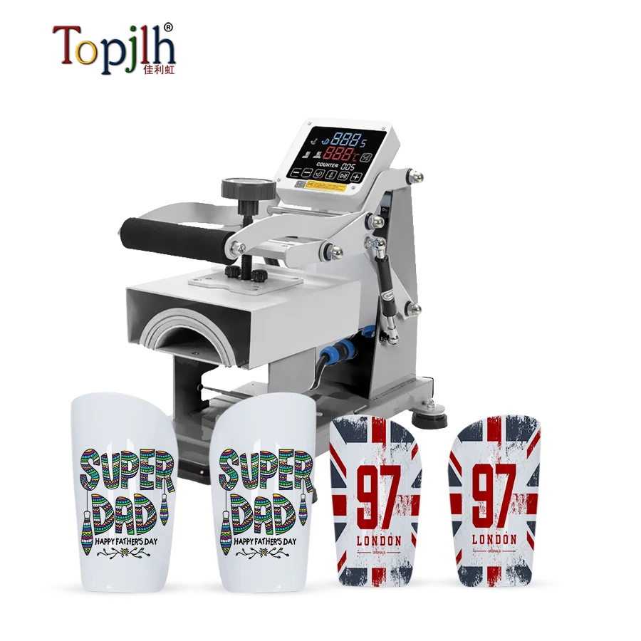 Topjlh Custom Sublimation Shin Guards Screen Printer Easy-to-Operate Heat Press Machine Home Use Blank Pad Soccer Players