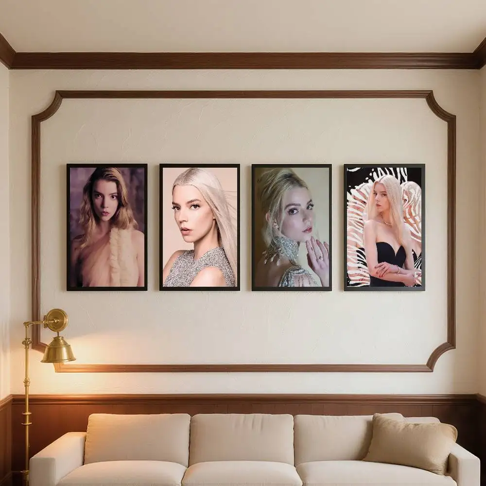 1 قطعة أنيا تايلور الفرح الممثلة المشارك ذاتية اللصق الفن ورقة مقاومة للماء ملصق مقهى بار غرفة جدار ديكور #2