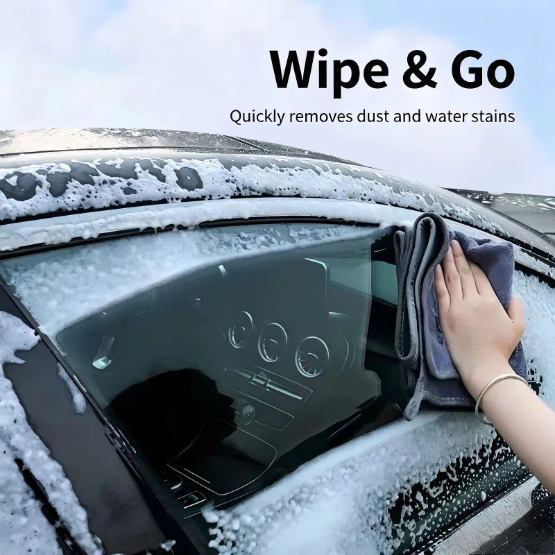 1/5 Pcs Car Wash Towel Short Velvet Without Leaving Marks Strong Water Absorption Quick Drying Car Wiping Glass Wiping Towel