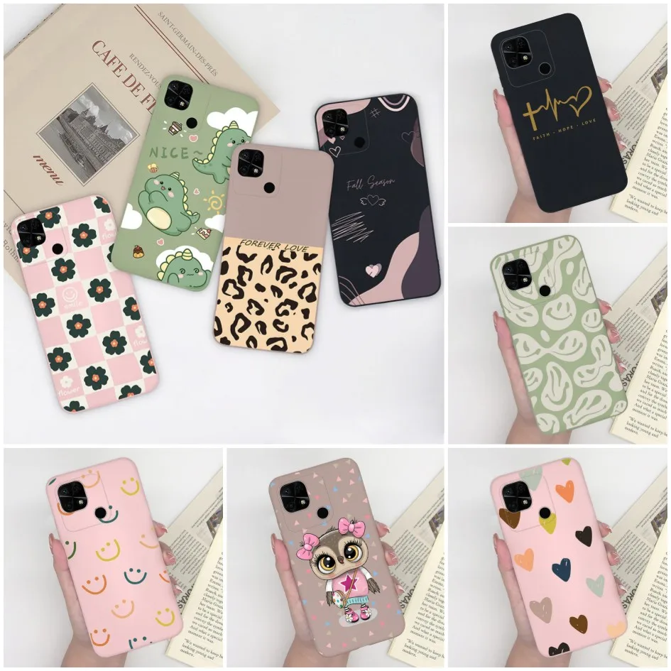 Phone Case For Xiaomi Redmi 10C 4g Hot New Light-Colored Cover Lovely Cartoon Pattern Soft Silicone Shell For Xiaomi Redmi 10c