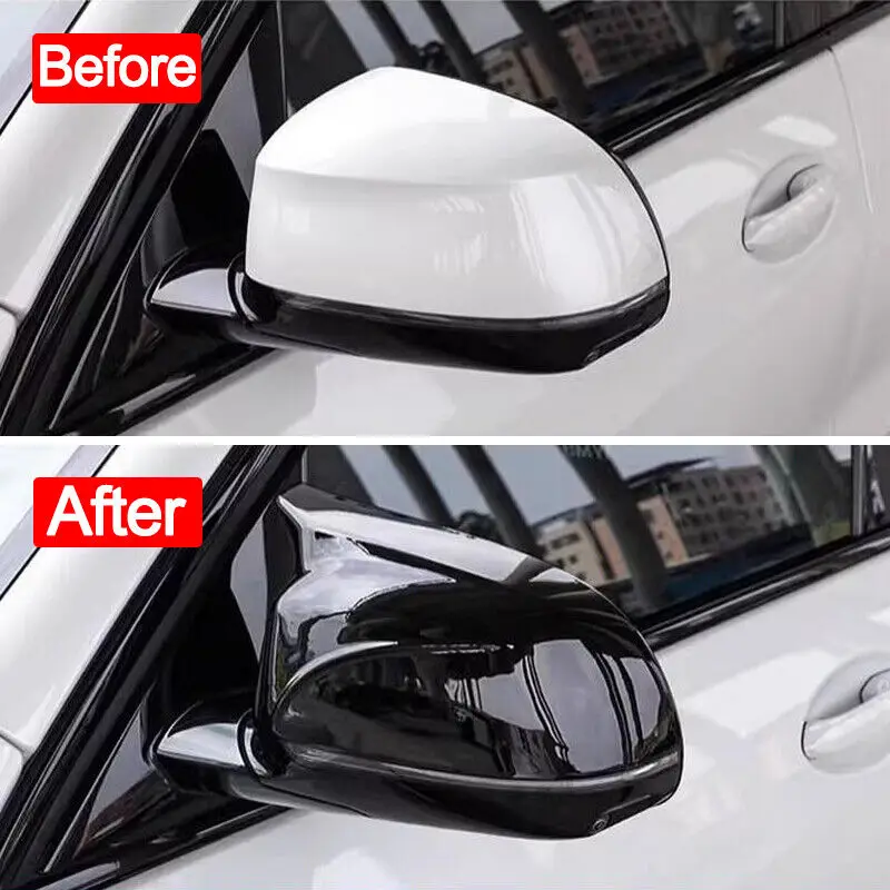 لمعان أسود M نمط غطاء مرآة جانبية غطاء زوج لسيارات BMW X5 E70 X6 E71 2007-2013 #5