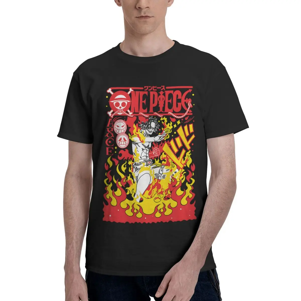 

Portgas D. Ace Monkey D. Luffy 100% Cotton Casual Breathable Confortable Tshirt New Gifts And T-Shirts Man Clothes