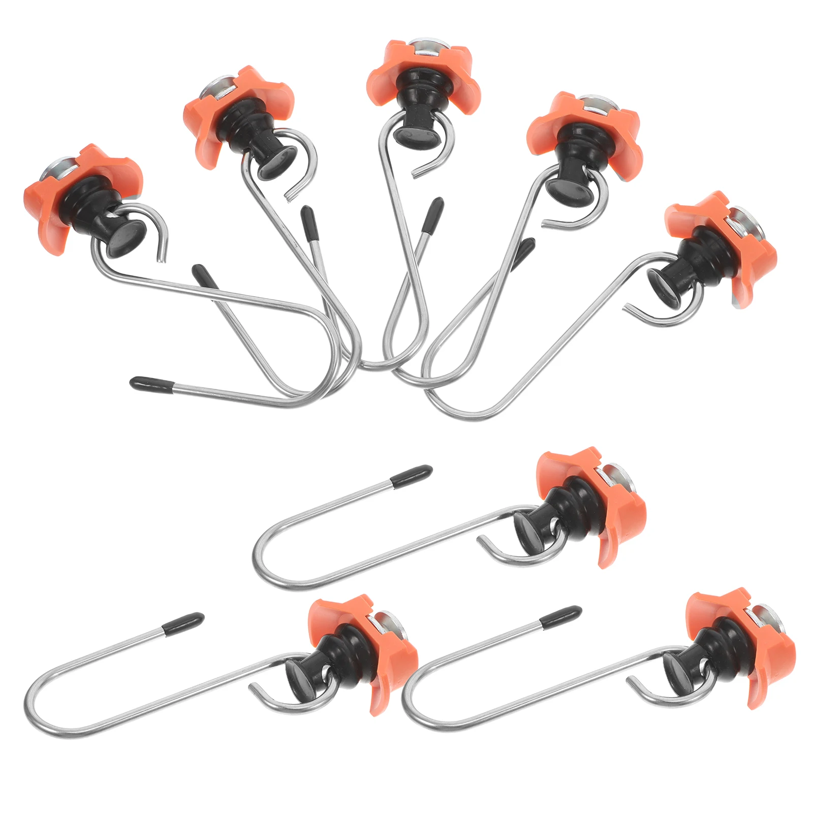 

8pcs Single Stud Fitting Tie Down Anchor S Hook Trailer Cargo Keeper Airline Fastener Holder Bracket