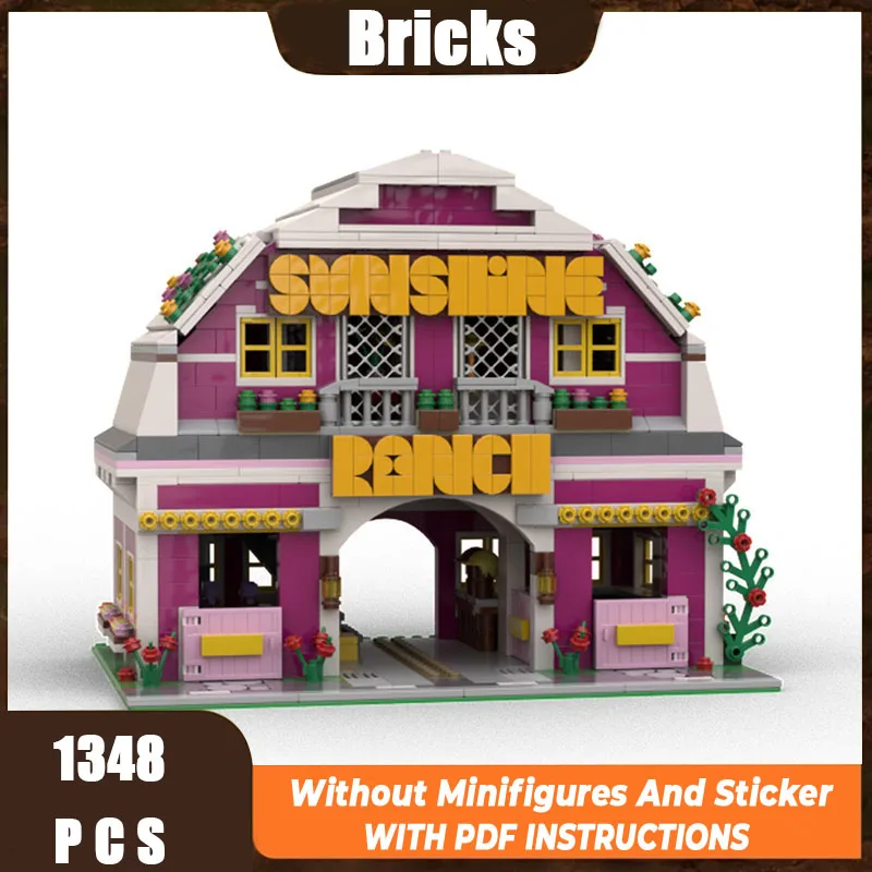 Bloc de construction MOC, nouveau produit exquis, version d'extension, technologie Sunshine Ranch, jouet modulaire pour enfants, assemblage à monter soi-même