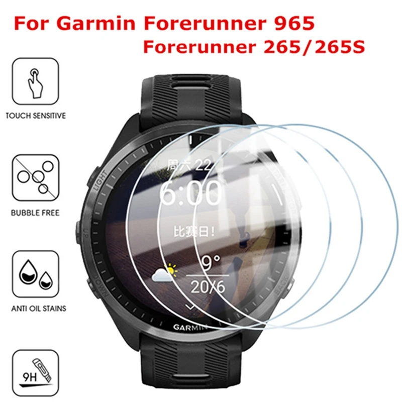 

2PCS Tempered Glass For Garmin Forerunner 965 Screen Protector Film For Forerunner F965 SmartWatch Protective Glass