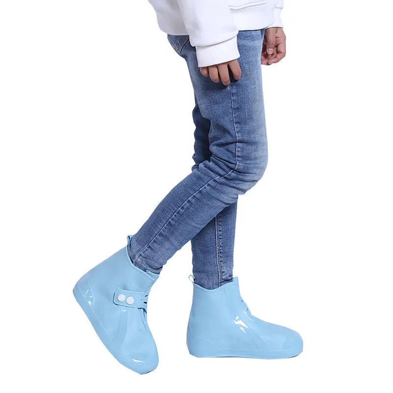 AliExpress feerldi Waterproof Rain Boots for Children Shoes Cover Reusable Non-slip Galoshes Girls Boys School Bicycle