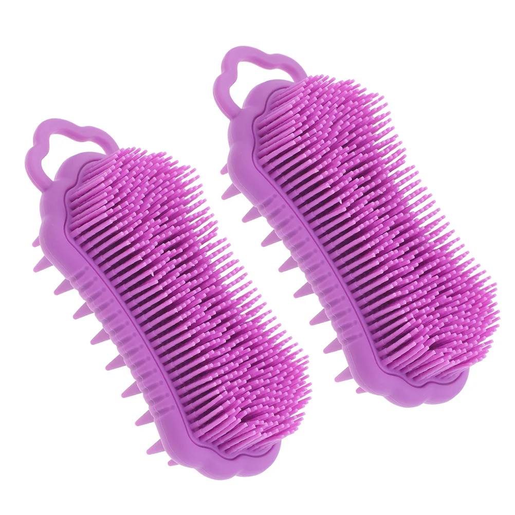 

2Pcs Silicone Scalp Massage Comb for Bath Shampoo Brush Hair Scrubber Exfoliator Tool for Dry Wet Hair All Types