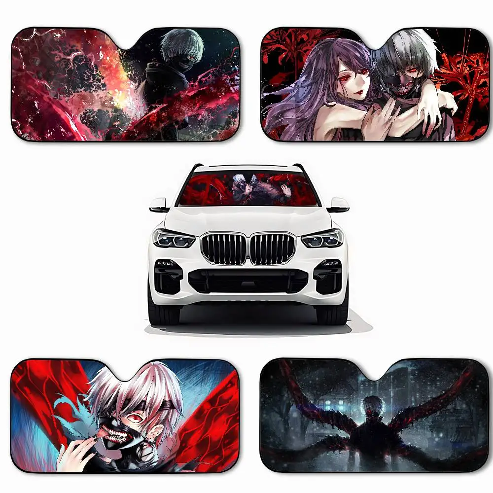 Anime Tokyo Ghoul Car SunShade Car Sunshade Covers Cover Universal Windscreen Folding Visor