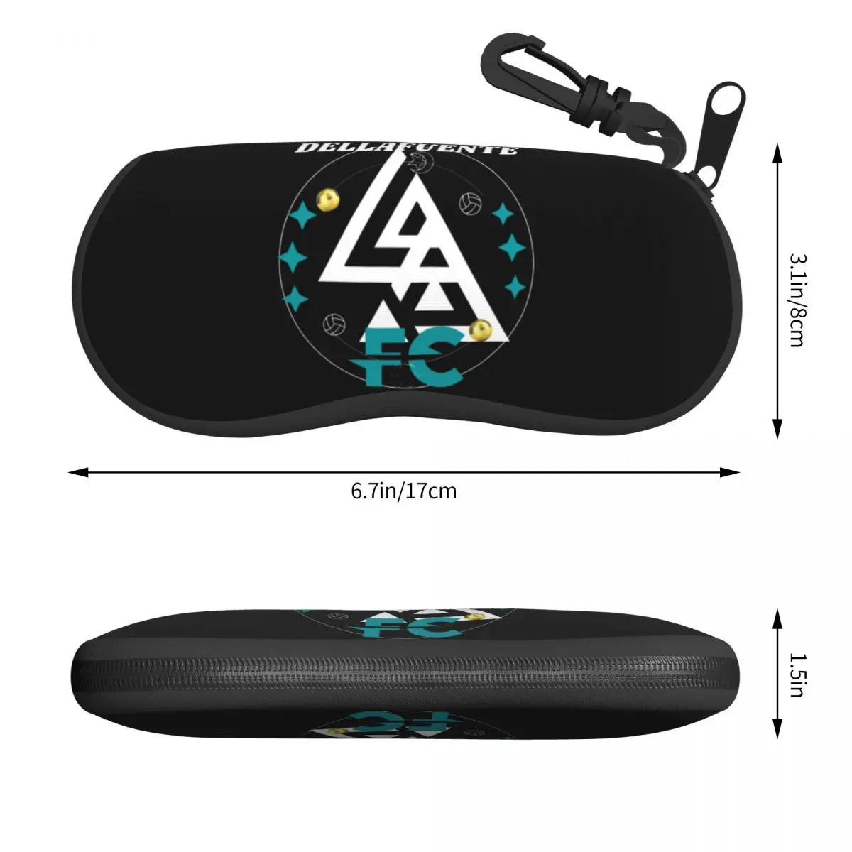 Dellafuente FC Shell Eyeglasses Protector Cases Cool Sunglass Case Spanish Rock Rapper Glasses Pouch