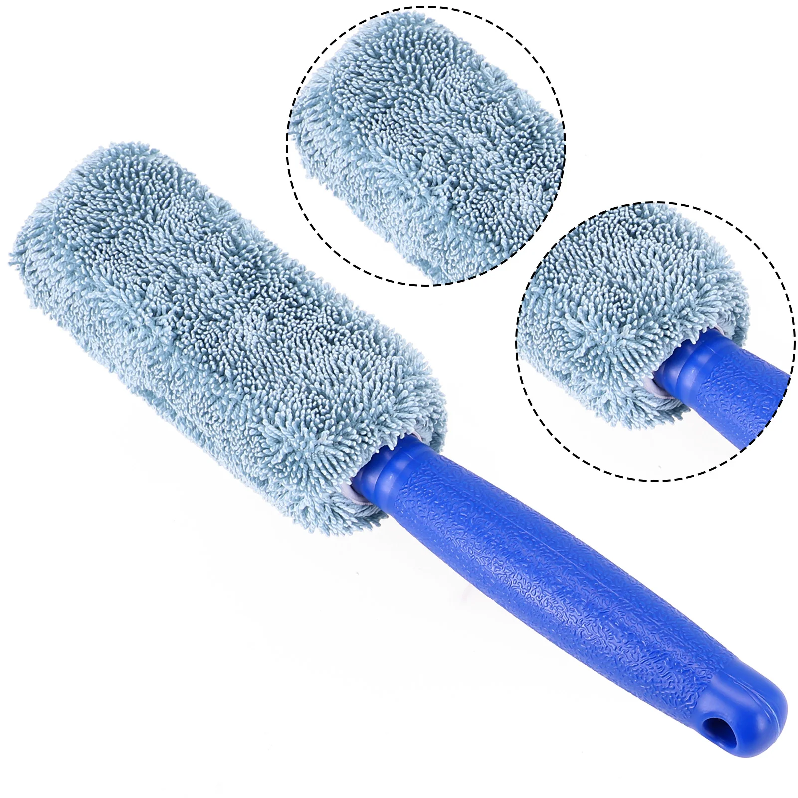 Auto Washing Cleaner Tools Auto Wheel Wash Cleaning Car Wash Portable Microfiber Wheel Tire Rim Brush Car With Plastic Handle