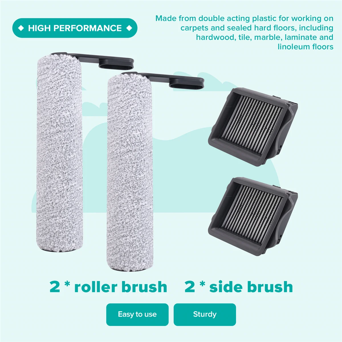 Tineco Floor One S5 무선 습식 및 건식 진공 청소기용 M17K 롤러 브러시 및 진공 청소기 필터