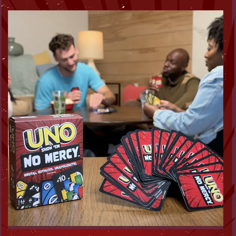 Mattel UNO No Mercy Card Game Mario Minecraft FMultiplayer Interactive Party Board Game For Adult Family Leisure Gathering