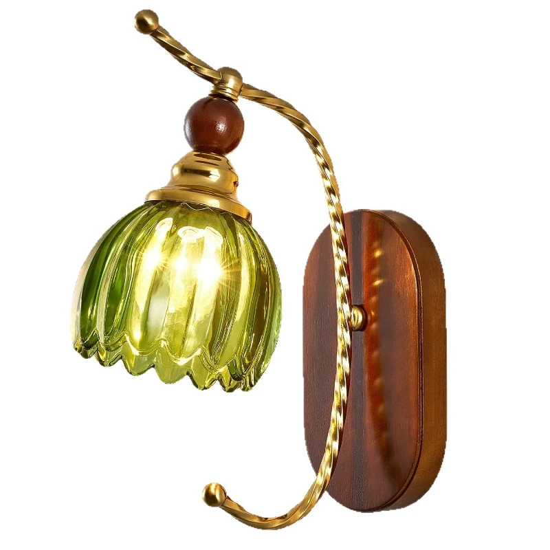 

Medieval retro lamp green glass atmosphere decorative lamp
