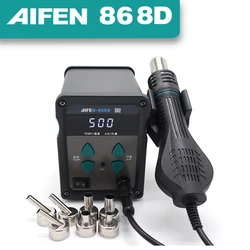 AIFEN-868D Stasiun Udara Panas 700W LED Digital Solder Besi Pematrian Ulang Stasiun Solder Pistole Panas untuk Perbaikan Pengelas