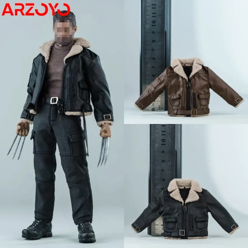 1/12 Scale Logan Motorcycle Jacket Work Pants Clothes Set Model Fit 6'' Romankey Ant Notaman Male Soldier Action Figure Body