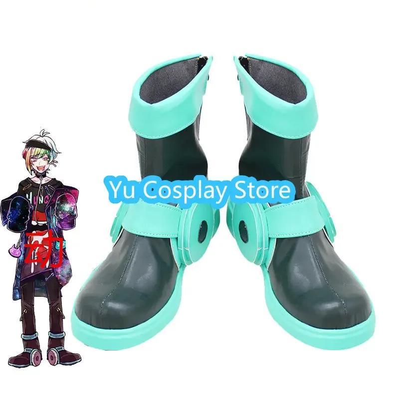 

Yu-Cosplay Iida Rintaro Cosplay Shoes Anime Cosplay Prop PU Leather Shoes Halloween Carnival Boots Custom Made